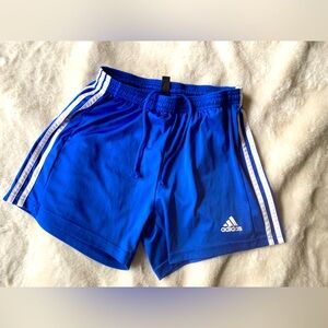 Adidas boys size small, 8-10, blue athletic shorts.
